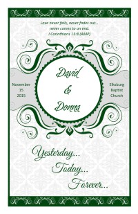 Wedding Program Cover Template 13C - Version 4